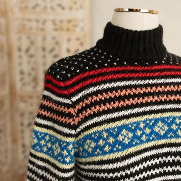 American Eagle Mock Neck‎ Snowflake Sweater size XS - Picture 3 of 11